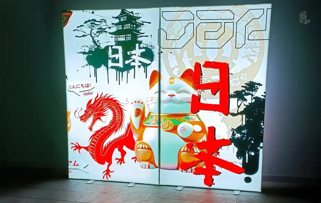 cartel luminoso textil Madrid.