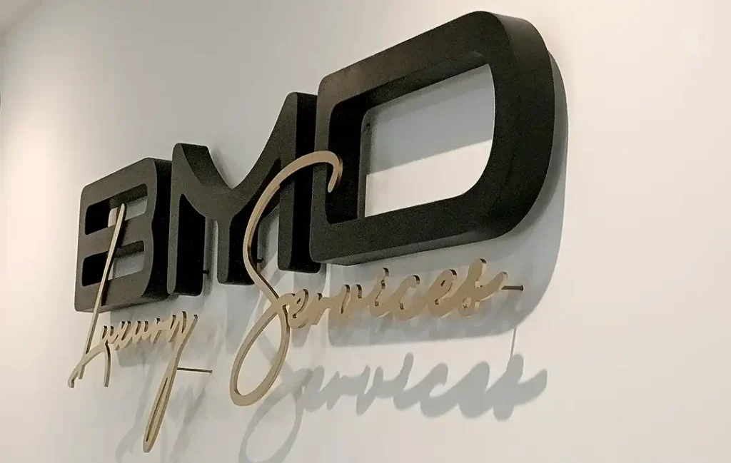 Letras corpóreas aluminio