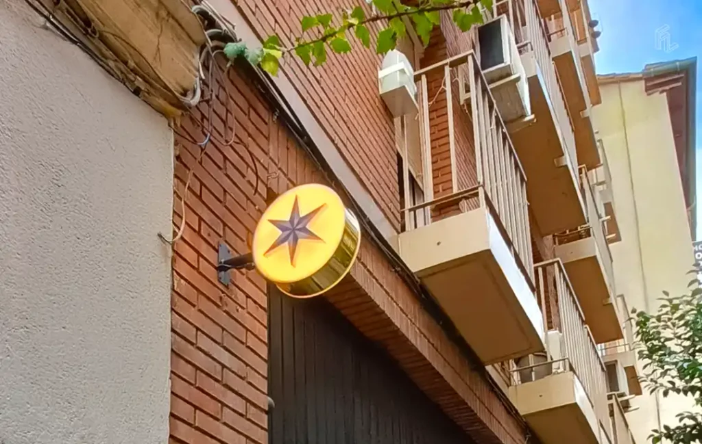 banderín con luz
