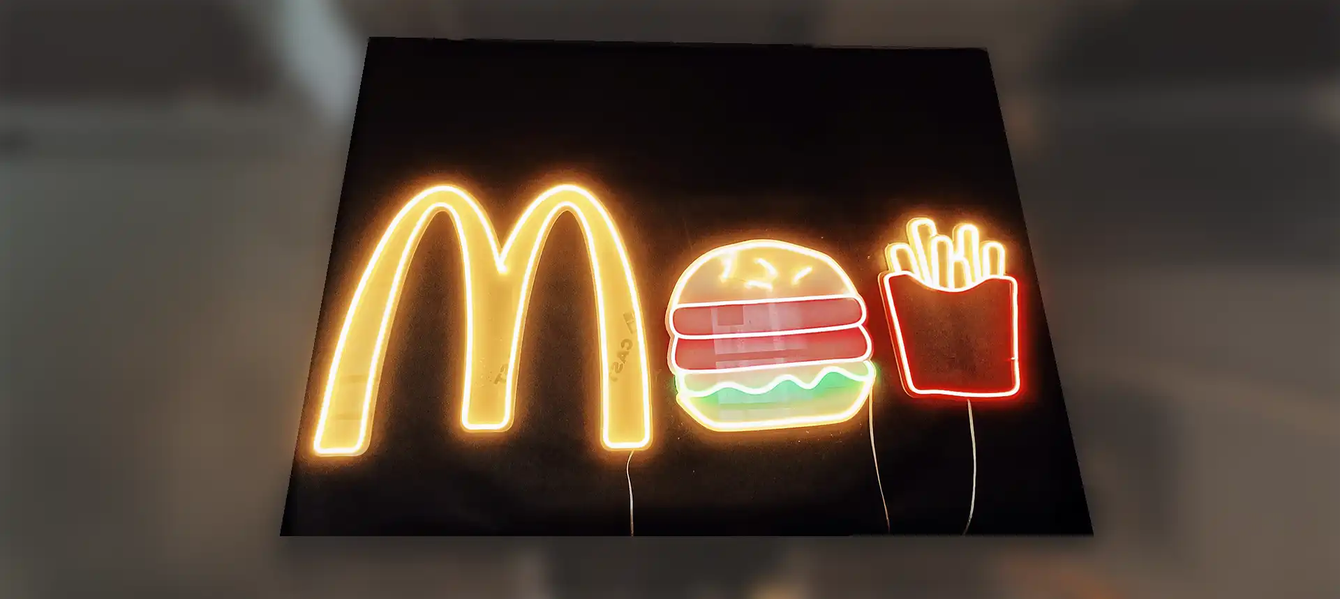 neón para hamburguesas
