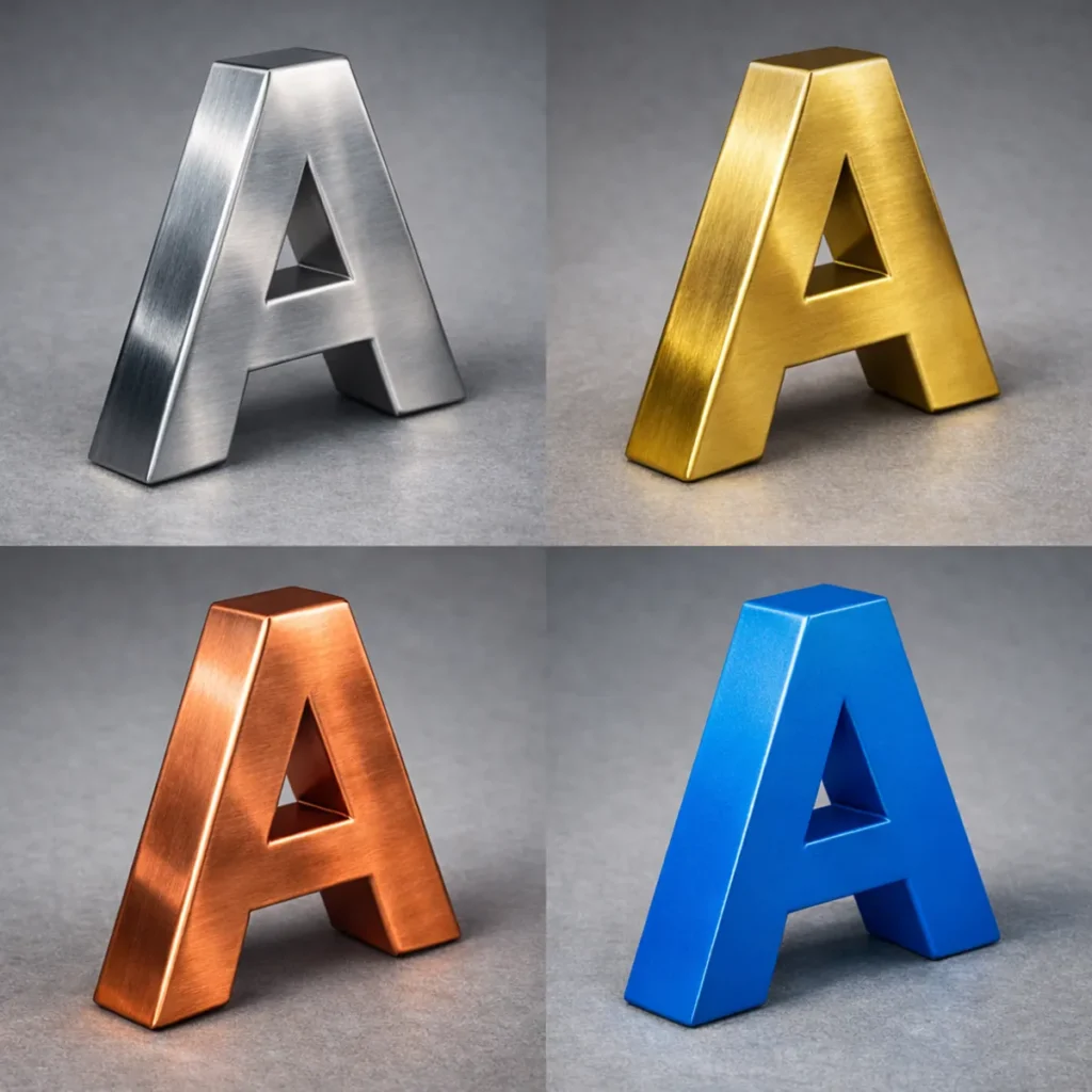 letras corporeas diferntes acabados